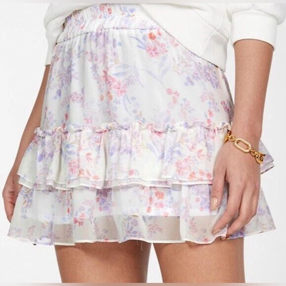 Generation Love Audrina Skirt lavender floral Size M NWT - Picture 1 of 8